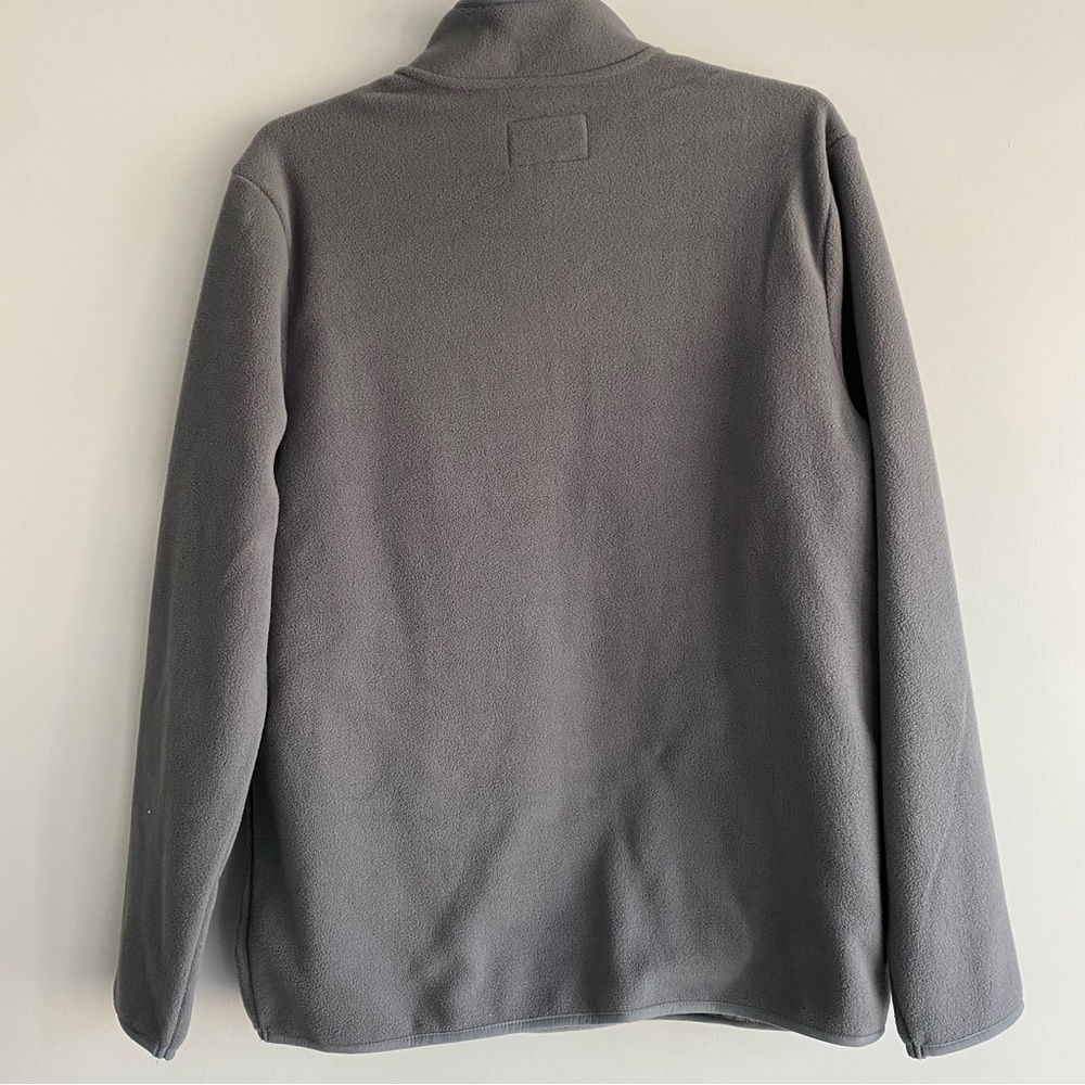 Men's Polar Fleece High Neck 1/2 Zip Sweatshirt - Goodfellow & Co Gray Size M - Picture 7 of 9